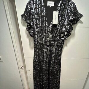 ba&sh Gorgeous Party Dress - Black + Silver EU Size 2/US Size 6 - NWT